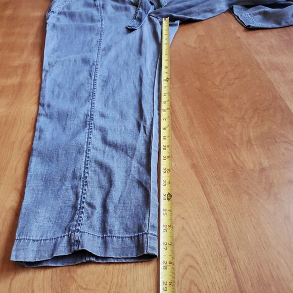 NWT Talbots Tie Waist Ankle Chino Pants Sz 18 Chambray Blue Pockets Slim Leg - Picture 11 of 11